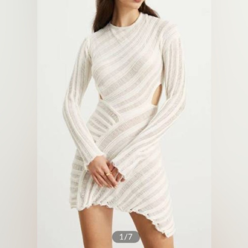 COMMENSE Knit Off white Dress